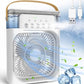 ❄️ Portable Mini Air Cooler Fan with LED Light | USB Rechargeable Humidifier & Personal Cooling Fan
