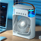 ❄️ Portable Mini Air Cooler Fan with LED Light | USB Rechargeable Humidifier & Personal Cooling Fan